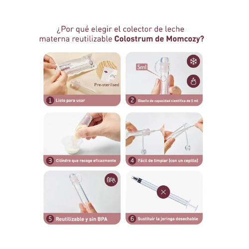 RECOLECTOR REUTILIABLE DE CALOSTRO MOMCOZY