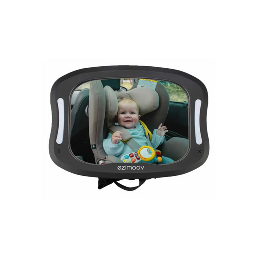 ESPEJO RECTANGULAR DE BEBÉ PARA AUTO CON LUZ LED EZIMOOV