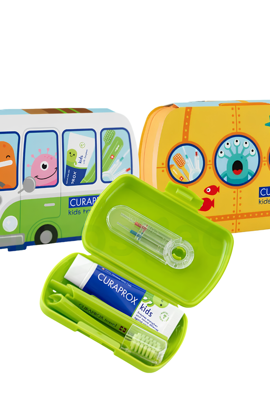 Kids Travel Set Curaprox (cepillo + pasta + interdental)