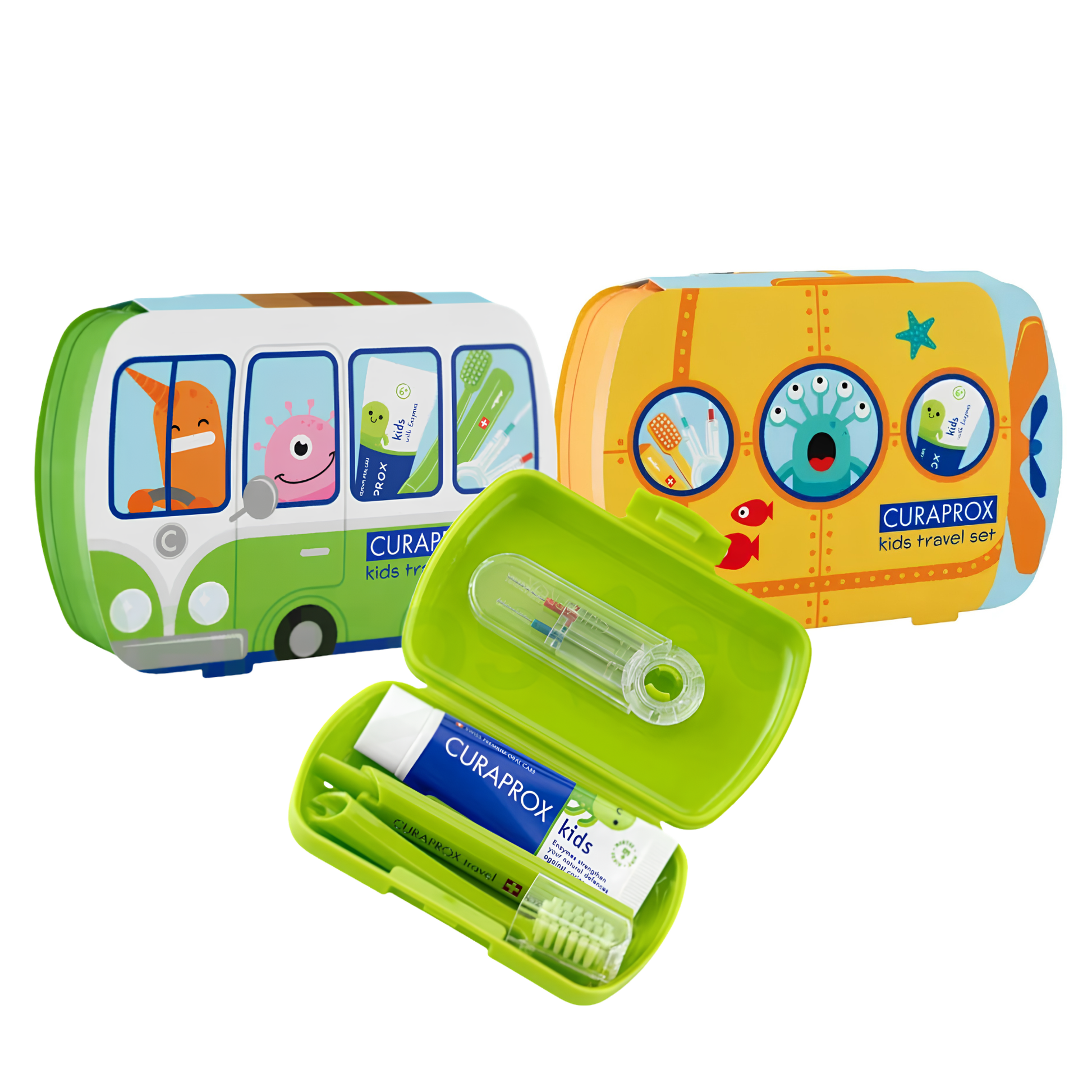Kids Travel Set Curaprox (cepillo + pasta + interdental)