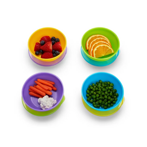 PACK 4 BOWLS LOVE  MULTICOLOR  Y 2 CUCHARASMUNCHKIN