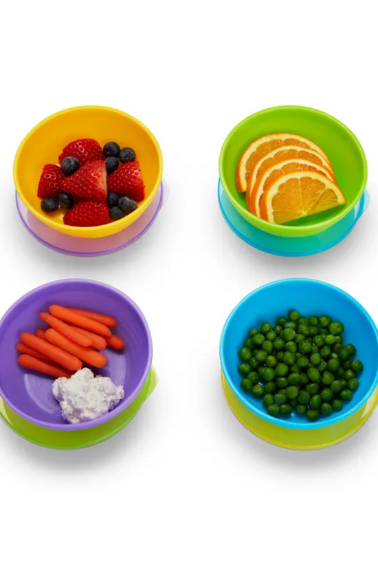 PACK 4 BOWLS LOVE  MULTICOLOR  Y 2 CUCHARAS MUNCHKIN