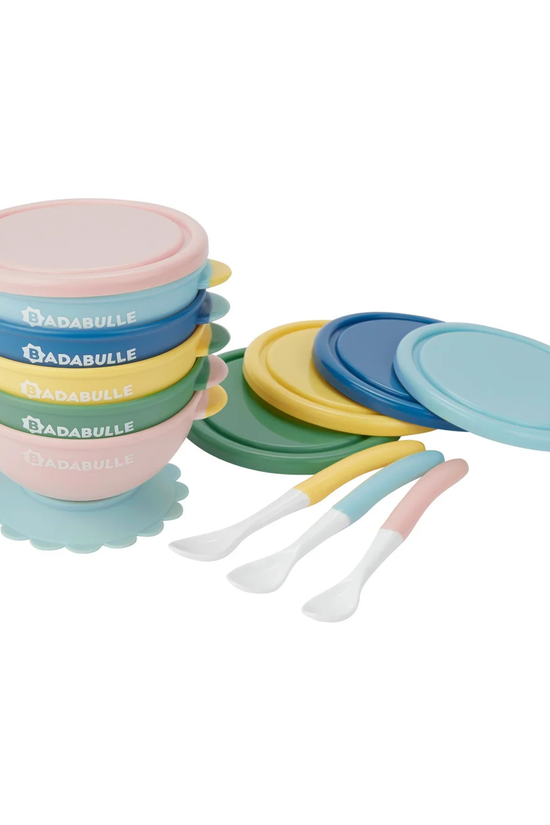 Pack Bols Antideslizantes Badabulle + Cucharas 300 ml +4 Meses