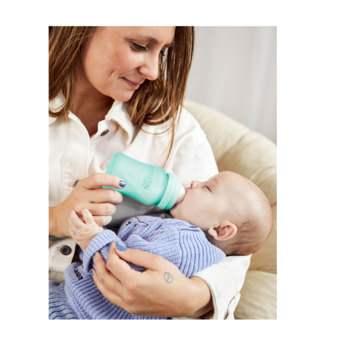 MAMADERA DE VIDRIO 240 ML VERDE - EVERYDAY BABY