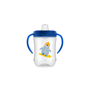 VASO CON ASA Y BOQUILLA BLANDA AZUL 270 ML +9M DR. BROWN'S