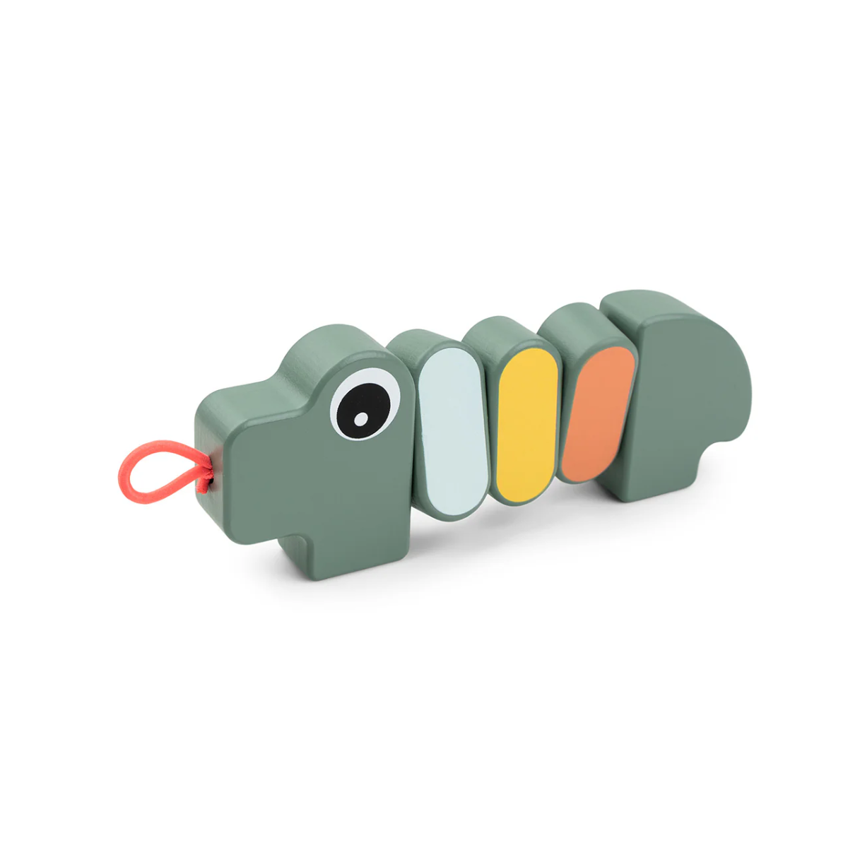 JUGUETE ARTICULADO DE MADERA CROCO VERDE  DONE BY DEER