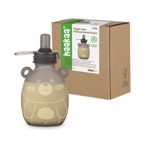 POUCH DE SILICONA HAPPII BEAR 1 U 170 ml   HAAKAA