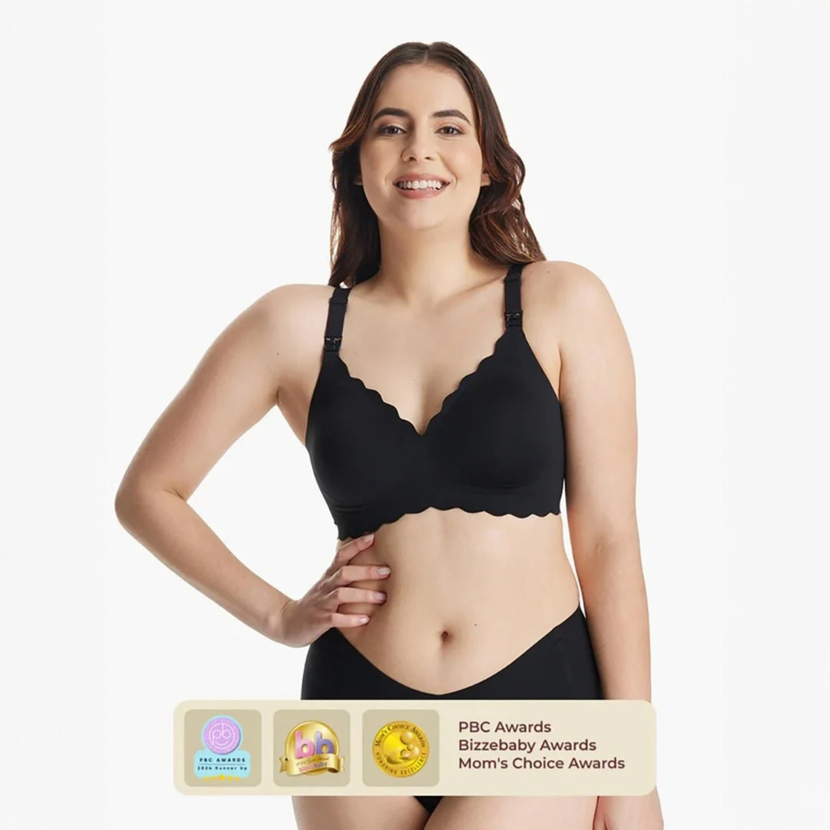 Sostén de Lactancia Momcozy Jelly Strip Negro