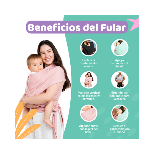 FULAR PORTABEBÉ NEGRO - AMAMANTAS