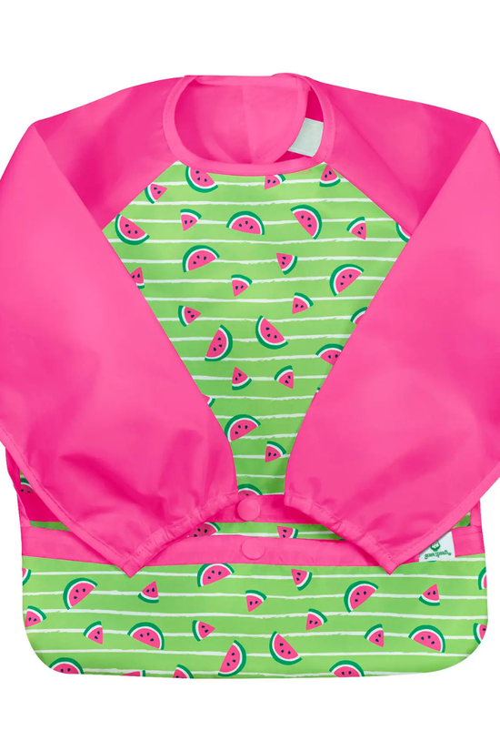 BABERO IMPERMEABLE VERDE SANDÍA MANGA  LARGA GREEN SPROUTS