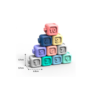 BLOQUES CUADRADOS PASTEL 10 PIEZAS GRASP