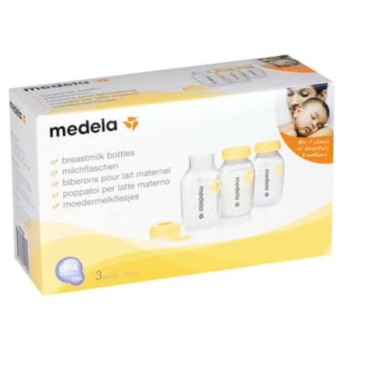 BOTELLA DE ALMACENAMIENTO MEDELA 150 ML 3 U