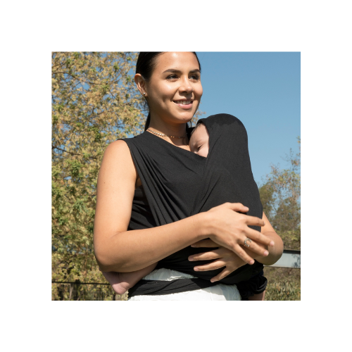 FULAR PORTABEBÉ NEGRO - AMAMANTAS