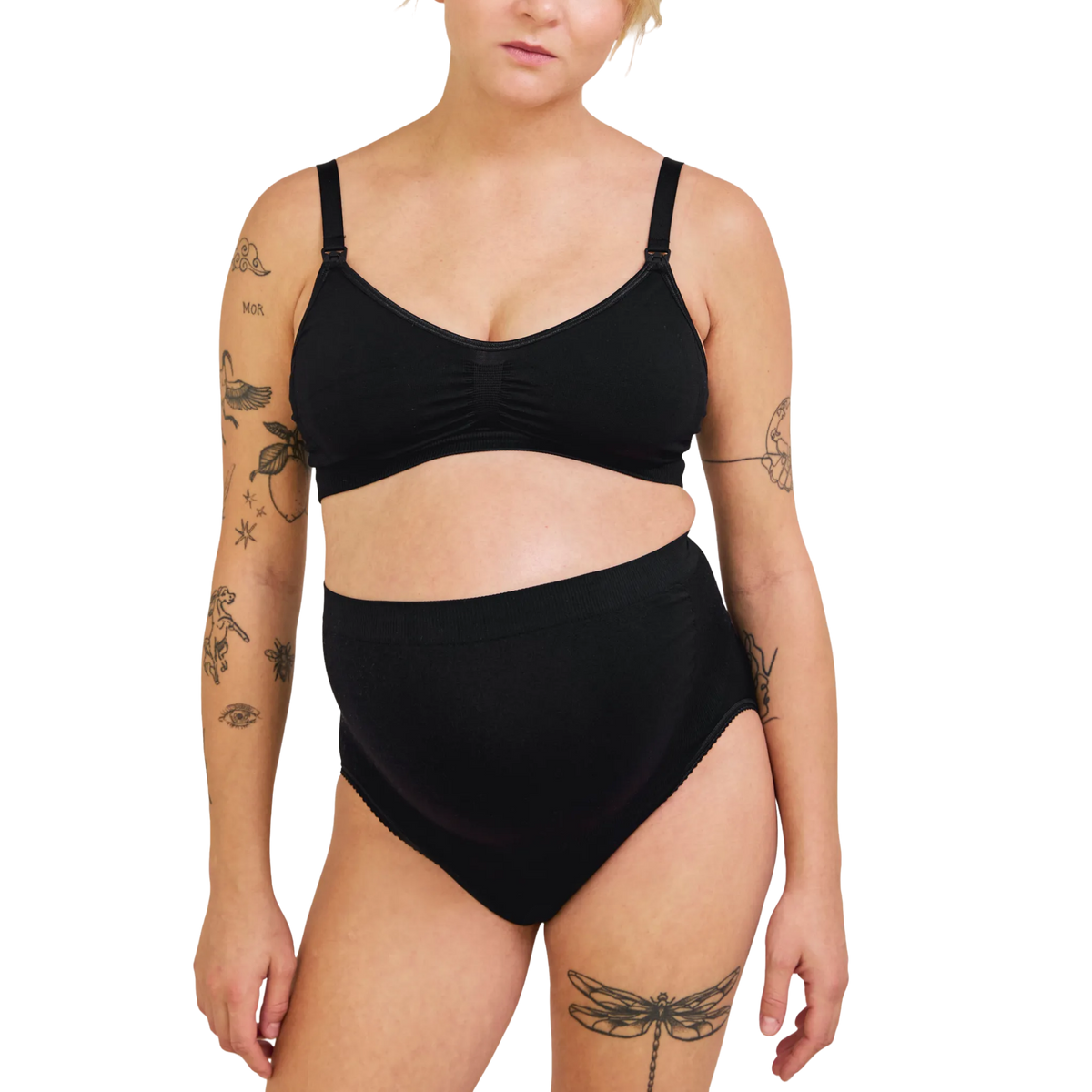 Calzón Prenatal Carriwell Negro Talla L | Sin Costuras
