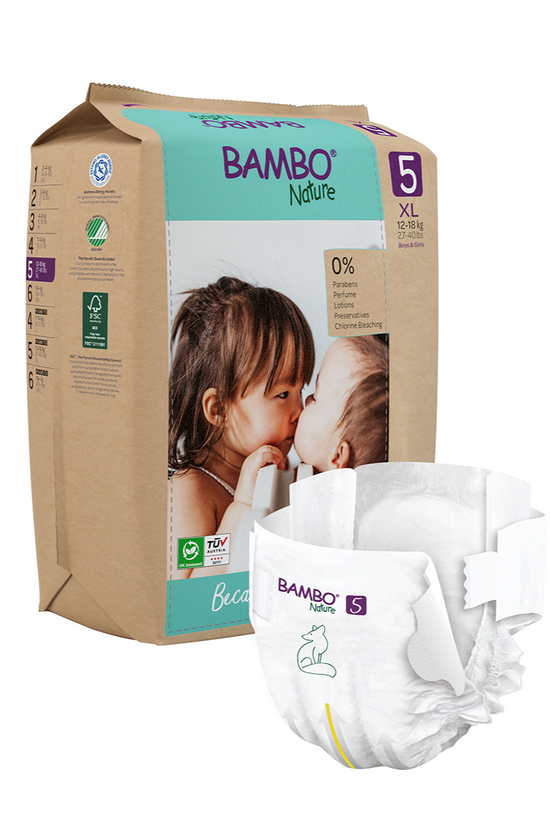 PAÑAL ECO FRIENDLY BAMBO NATURE TALLA 5 XL