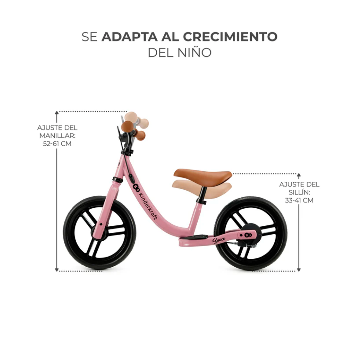 Bicicleta de Balance Kinderkraft SPACE Pink