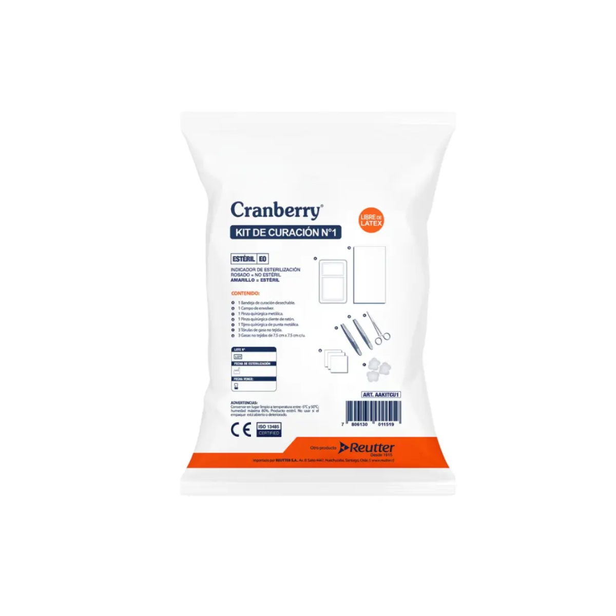 KIT DE CURACIÓN ESTÉRIL CRANBERRY