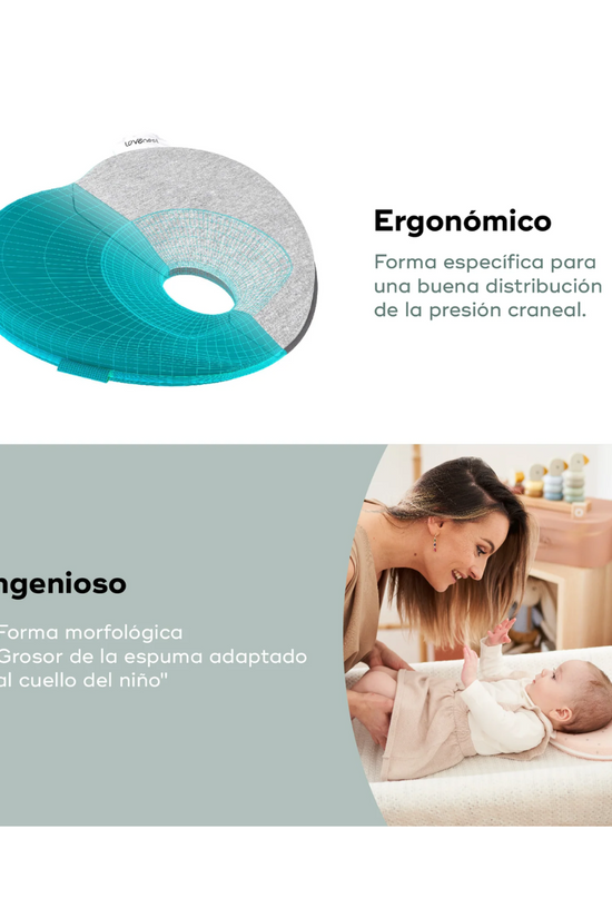 COJÍN SOPORTE ERGONÓMICO TERMOREAGULADO LOVENEST BABY MOOV ROSADO 0 - 4 MESES