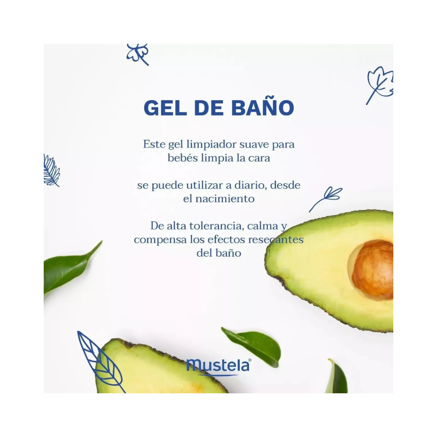 Gel De Baño Suave Para Bebé Mustela 500 Ml
