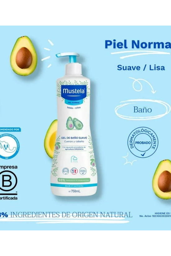 Gel De Baño Suave Para Bebé Mustela 500 Ml