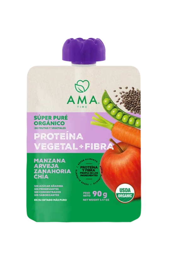 Super Puré Orgánico Proteína Vegetal + Fibra 90 Gr.