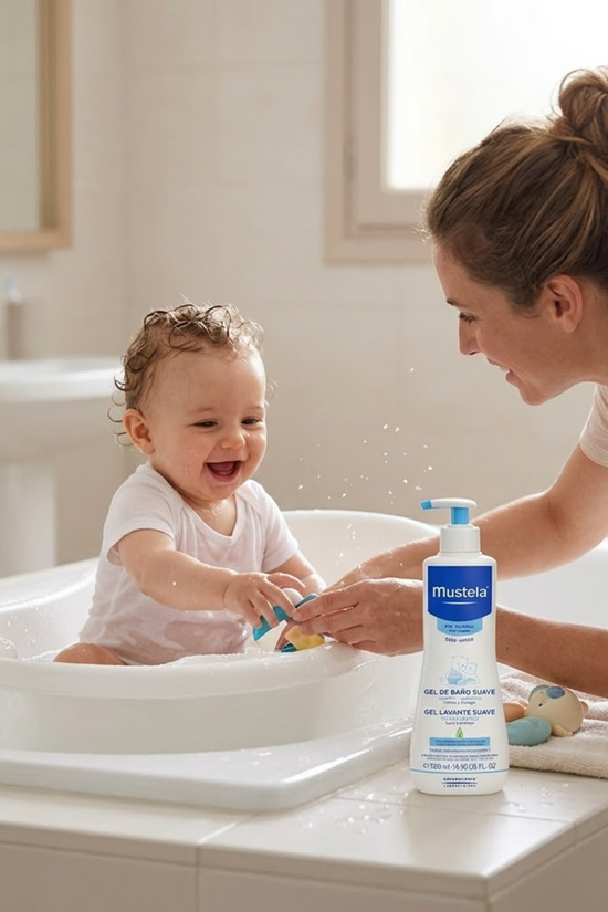 Gel De Baño Suave Para Bebé Mustela 500 Ml