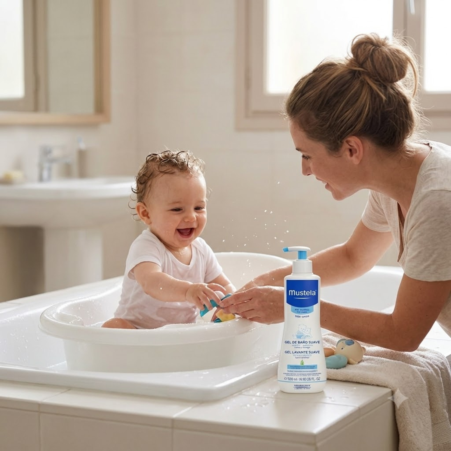 Gel De Baño Suave Para Bebé Mustela 500 Ml