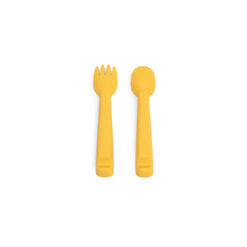 CUBIERTOS CON CAJA WE MIGHT BE TINY AMARILLO -