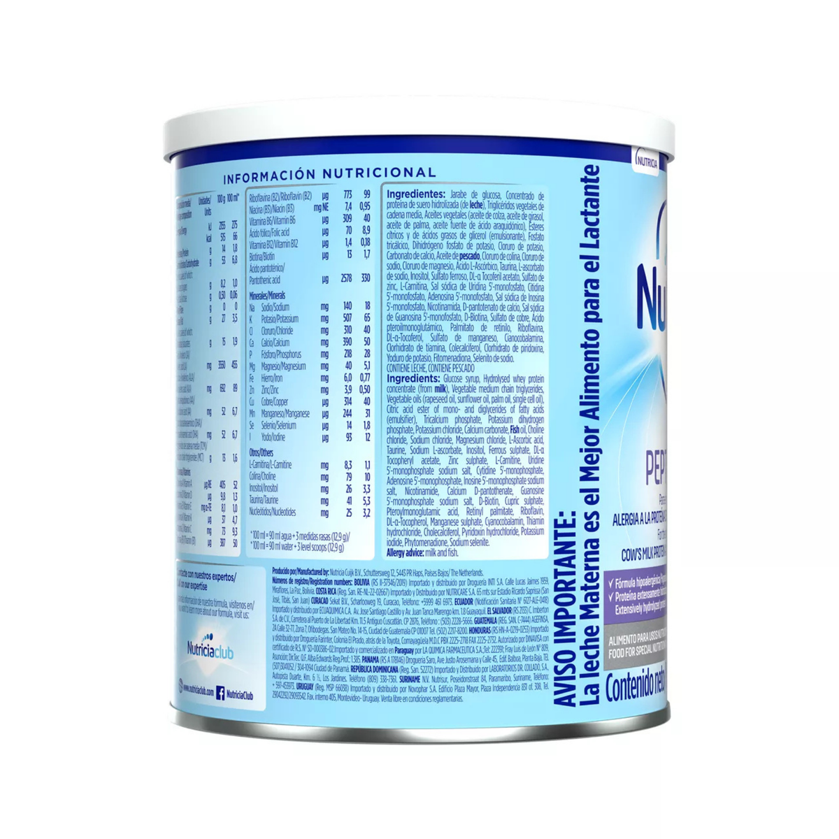 Fórmula Nutrilon Premium+ Pepti Junior Nutricia 0-12 Meses 400 g