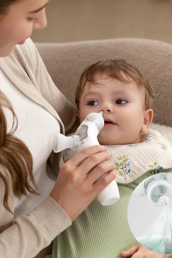 Aspirador Nasal Momcozy 2 en 1 con Pulverizador y Succión