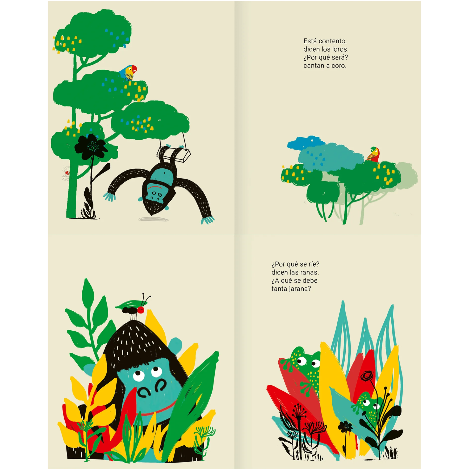Libro Infantil ¿Por qué ríe el gorila? María Luz Malamud & Nella Gatica Amanuta