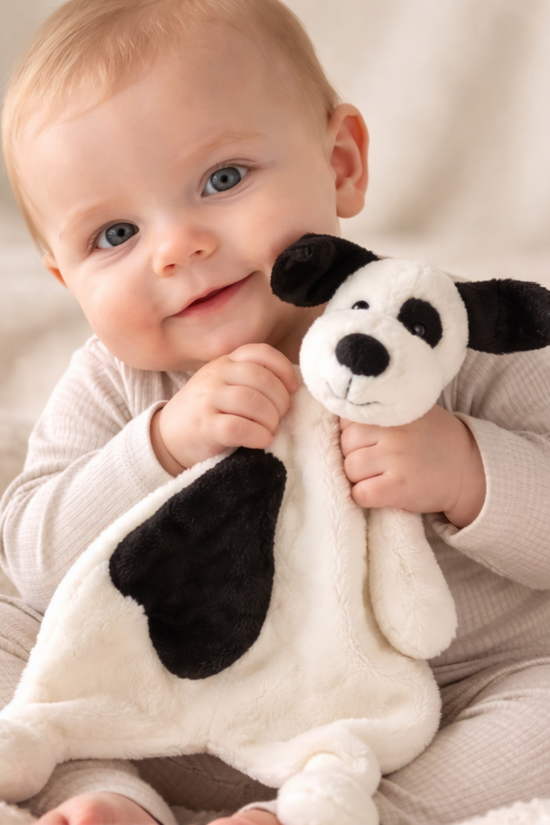 Tuto Jellycat Comfoter Perro blanco y negro