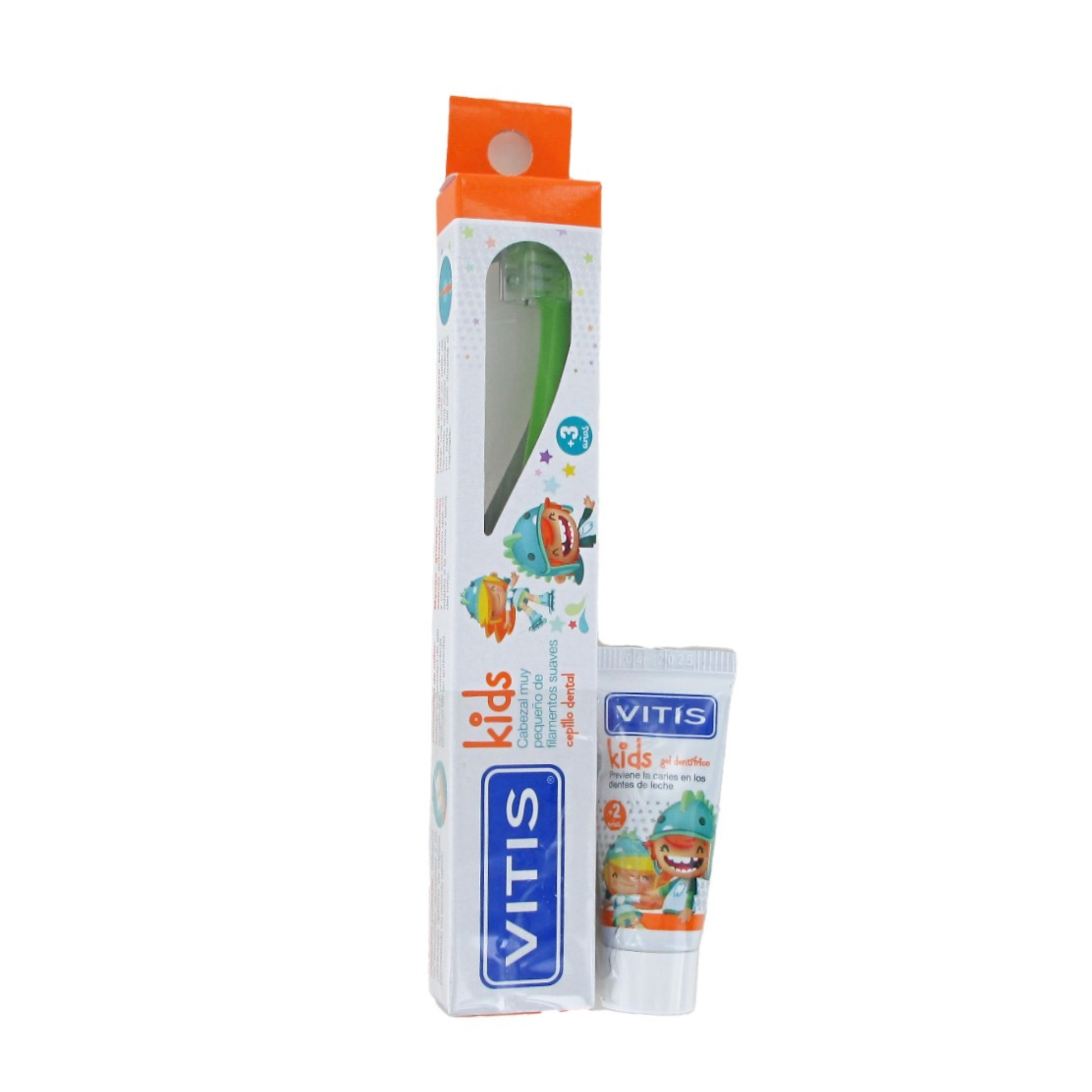 Cepillo Dental Infantil Vitis Kids + Gel Dentífrico 8ml