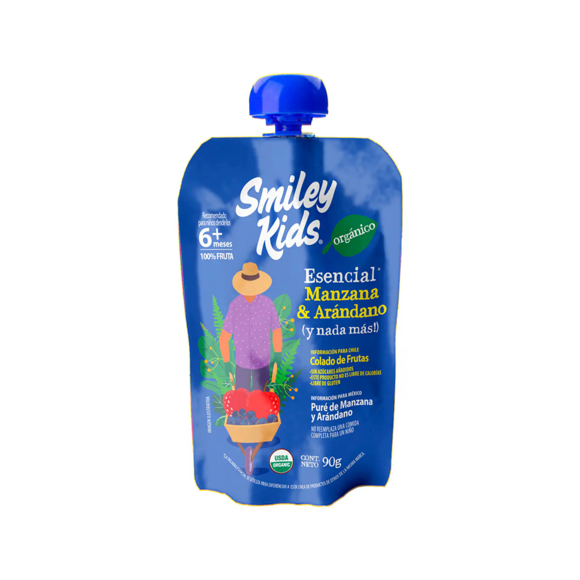 Colado Orgánico de Frutas Smiley Kids 90gr +6m