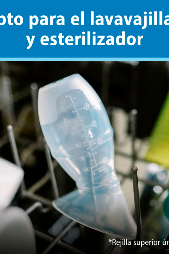 Recolector Extractor de Leche Manual de Silicona con Mamadera Anticólico 120 ml + Bolso