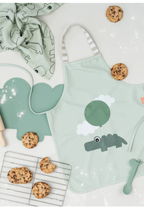 DELANTAL IMPERMEABLE  HAPPY CLOUDS VERDE - DONE BY DEER
