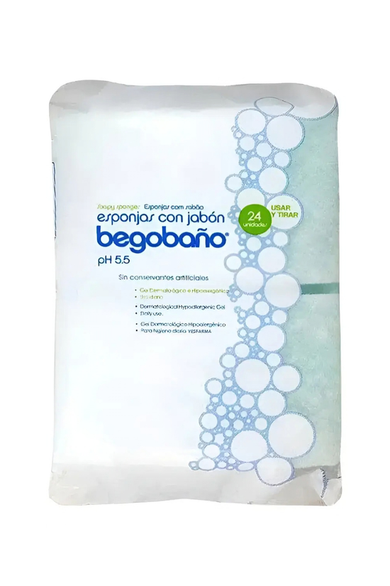 Esponja Jabonosa Desechable Begobaño 24 U.
