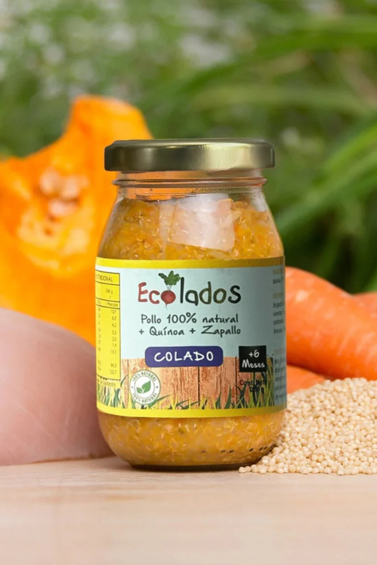 Colado 100% Natural de Pollo, Quínoa y Zapallo Ecolados