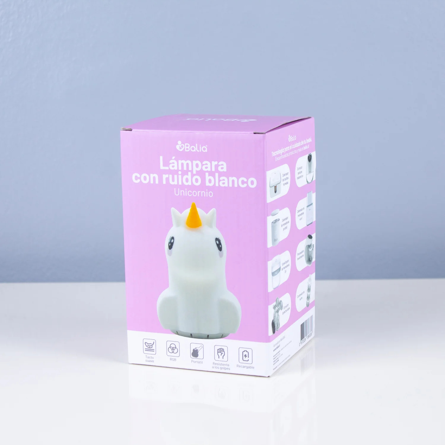 Lámpara con Ruido Blanco Portátil Unicornio Balia