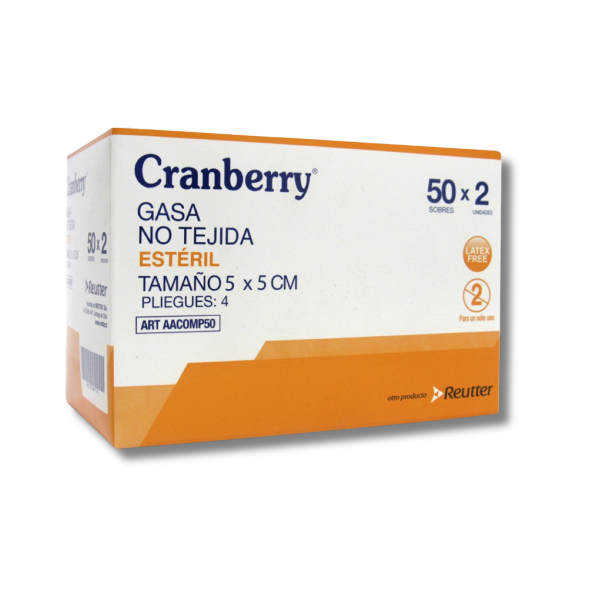 Gasa Estéril No Tejida Cranberry 50 X 2 unidades