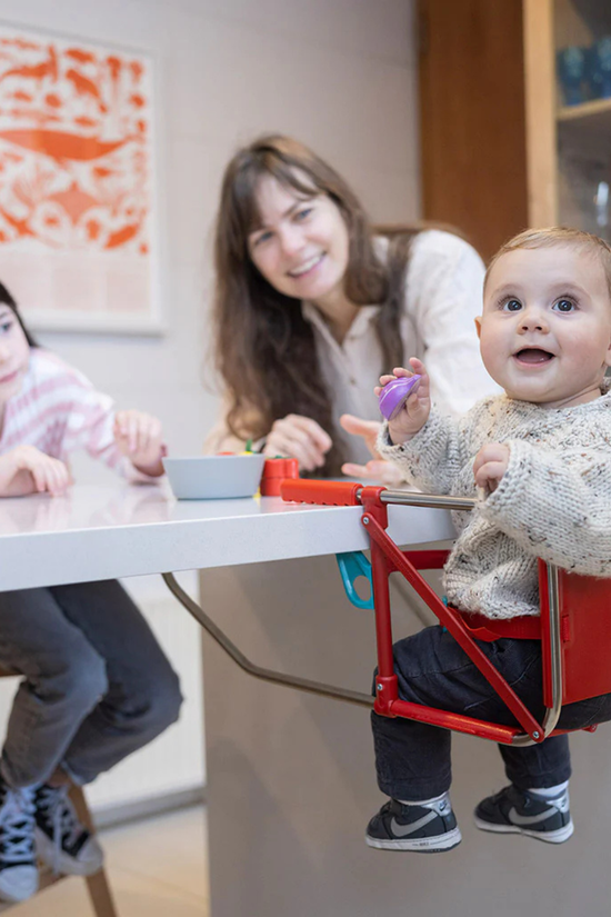 Silla de Comer Plegable Clak Color Rojo