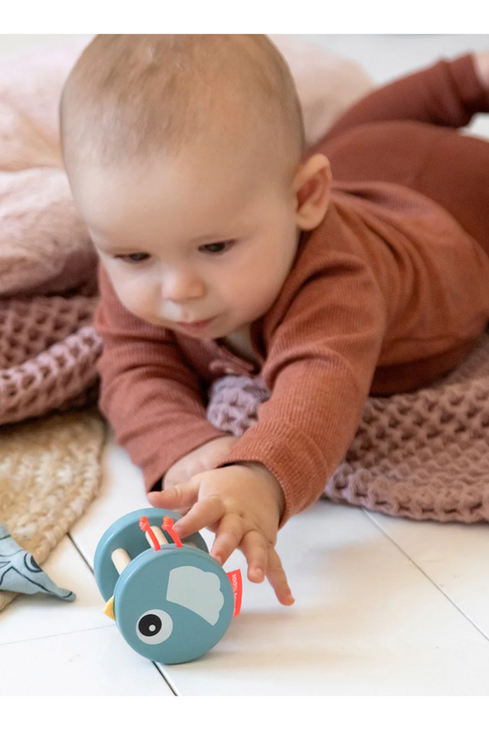 SONAJERO DE MADERA BIRDEE AZUL  DONE BY DEER