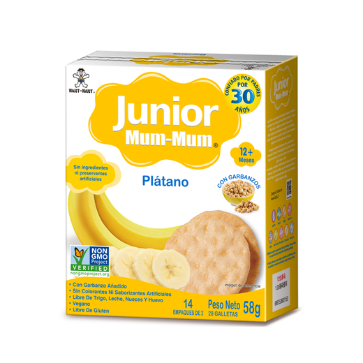 Galletas Baby Mum-Mum Gateadores Plátano 58g +12m
