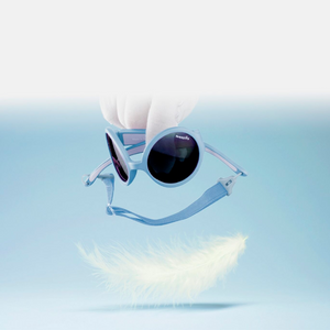 LENTES DE SOL PARA NIÑOS THE HIPPIE  LARGE 2 a 5 AÑOS  CELESTE  MAUSITO