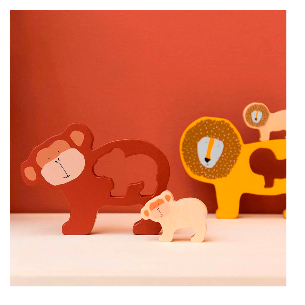 PUZZLE BEBÉS DE MADERA SR. MONO  TRIXIE