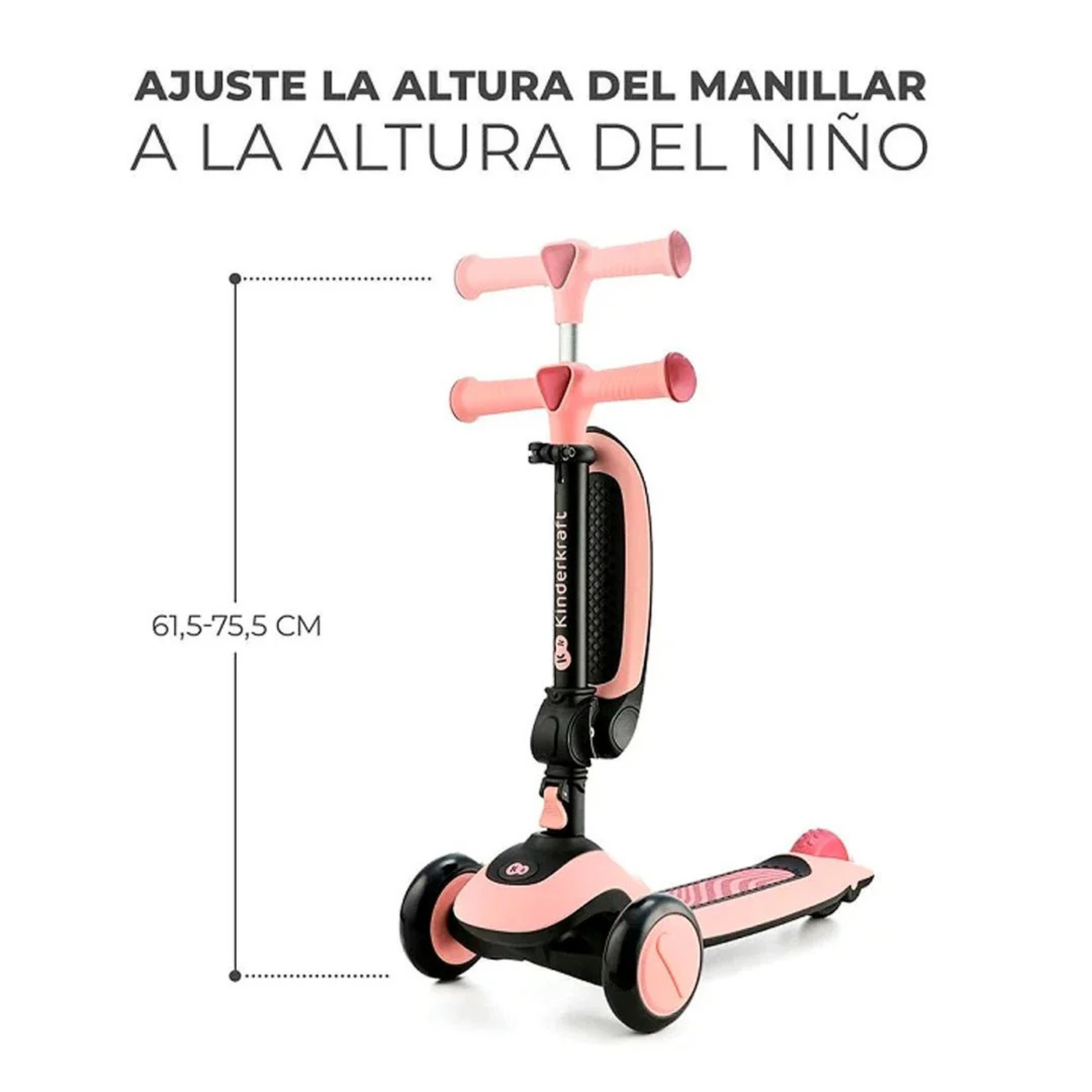 Triciclo Scooter 2 en 1 Kinderkraft HALLEY Pink