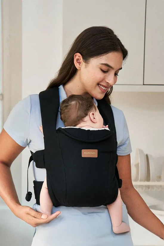 Portabebé Ergonómico WeeSnug para Recién Nacido Momcozy Color Negro