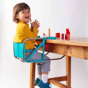 Silla de Comer Plegable Clak Color Turquesa