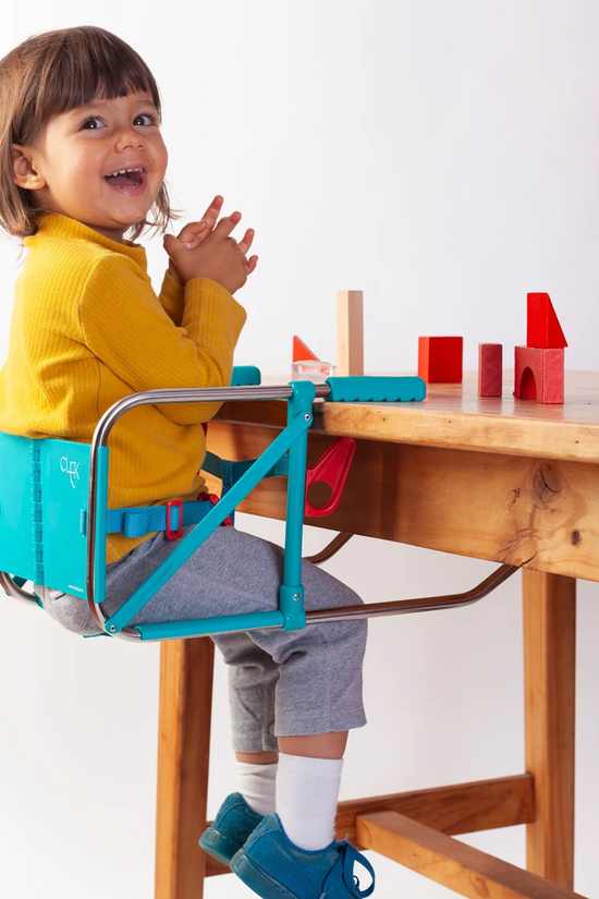 Silla de Comer Plegable Clak Color Turquesa