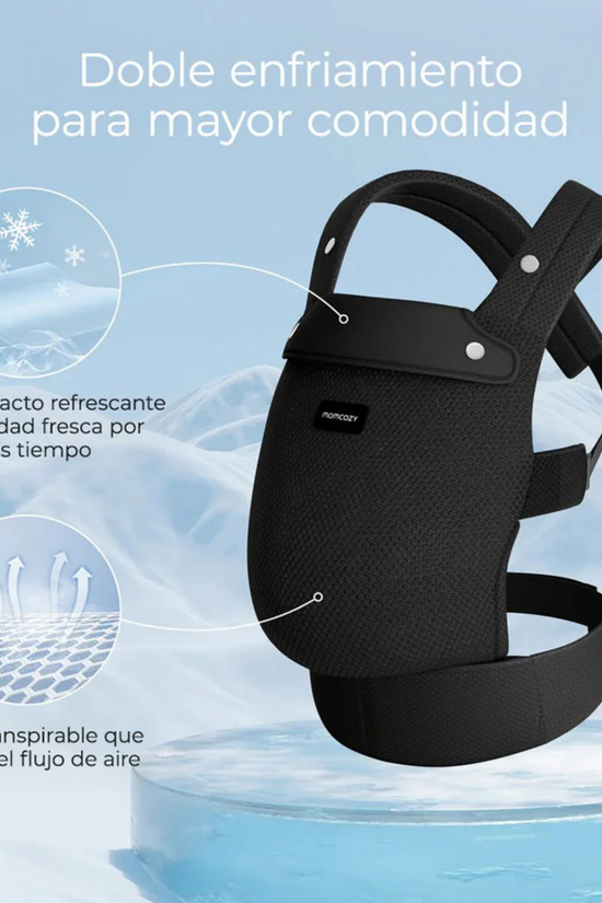 Portabebé PureHug Negro Momcozy 3-24M